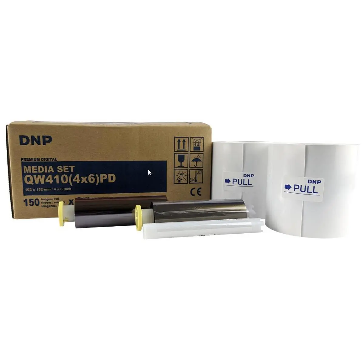 DNP Premium Digital Media for QW410 Printer, 4x6" Roll, 150 Prints Per Roll, 2 Rolls, 300 Total Prints