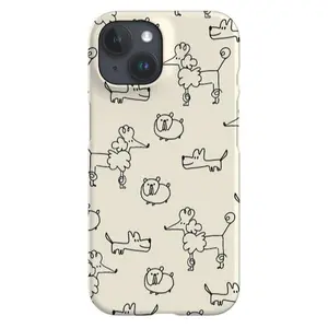Doodle Dogs Scatter Phone Case  Cute Poodle  Cover for iPhone 16 15 14 13 12 11 SE Max Pro