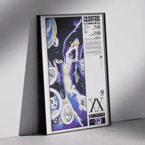 Hunter x Hunter Nen Poster, Minimalist Anime Wall Art, Gon Killua Art Print, HXH Aesthetic Decor, Gift For Fans