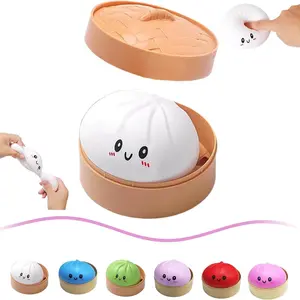Simulated Steamed Bun Stress Relief Toy, Soft Non-Sticky Rebound Fun Decorative Accessory, Portable Multi-Scene Use