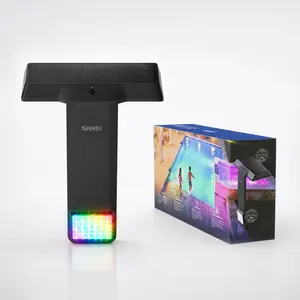 SANSI Solar Poolside RGB Light with Remote, Rechargeable Waterproof Submersible Pool Light for Inground & Above Ground Pools – Create Stunning Night Pool Vibes Summer Wins
