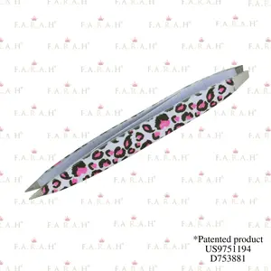 F.A.R.A.H Z-Tweeze® Dual Ended Tweezer - Pink Leopard Double Ended Tweezers