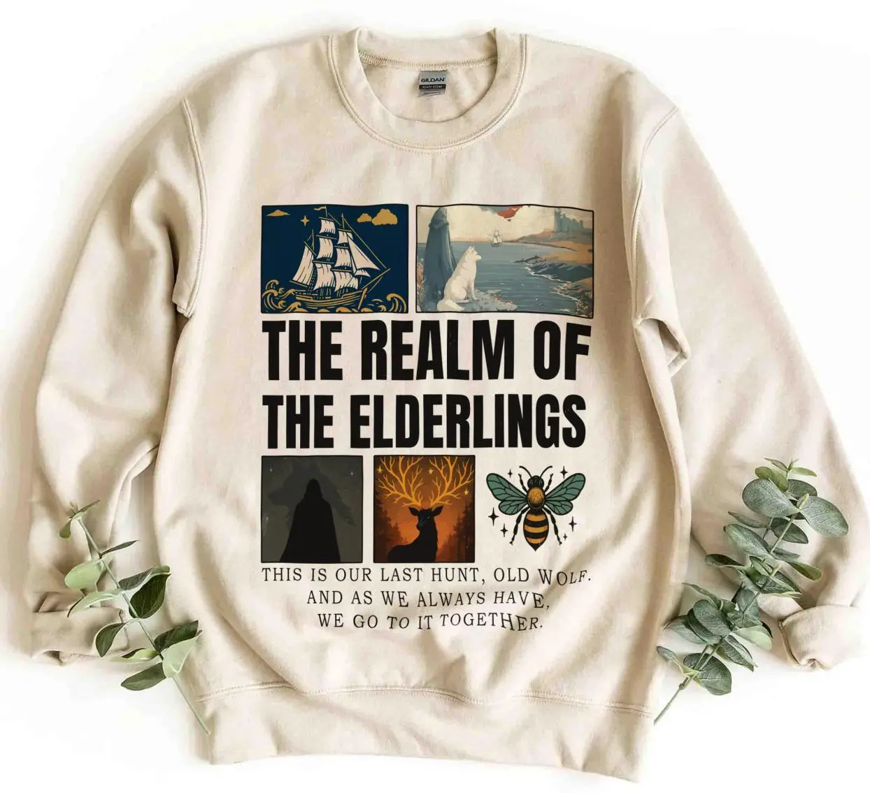 Realm of the Elderlings Sweatshirt , Fitz & Nighteyes, We Are Pack, Robin Hobb, Wolves Have No Kings Shirt, realm of, the elderlings, robin hobb shirt, fitz and nighteyes, wolves have no kings, we are pack shirt, fantasy book shirt, farseer