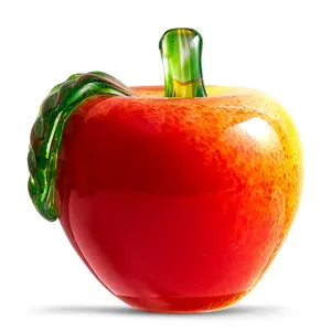 EUSTUMA Hand Blown Art Glass Apple Collectible Figurines,Glass Apple Paperweight,Christmas Eve Gifts,Home Decoration,Office Decoration.