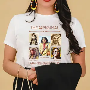 "The Original Founding Five Fathers Native American Hoodie – Unisex T-Shirt/Sweatshirt Casual Menswear Top Classic