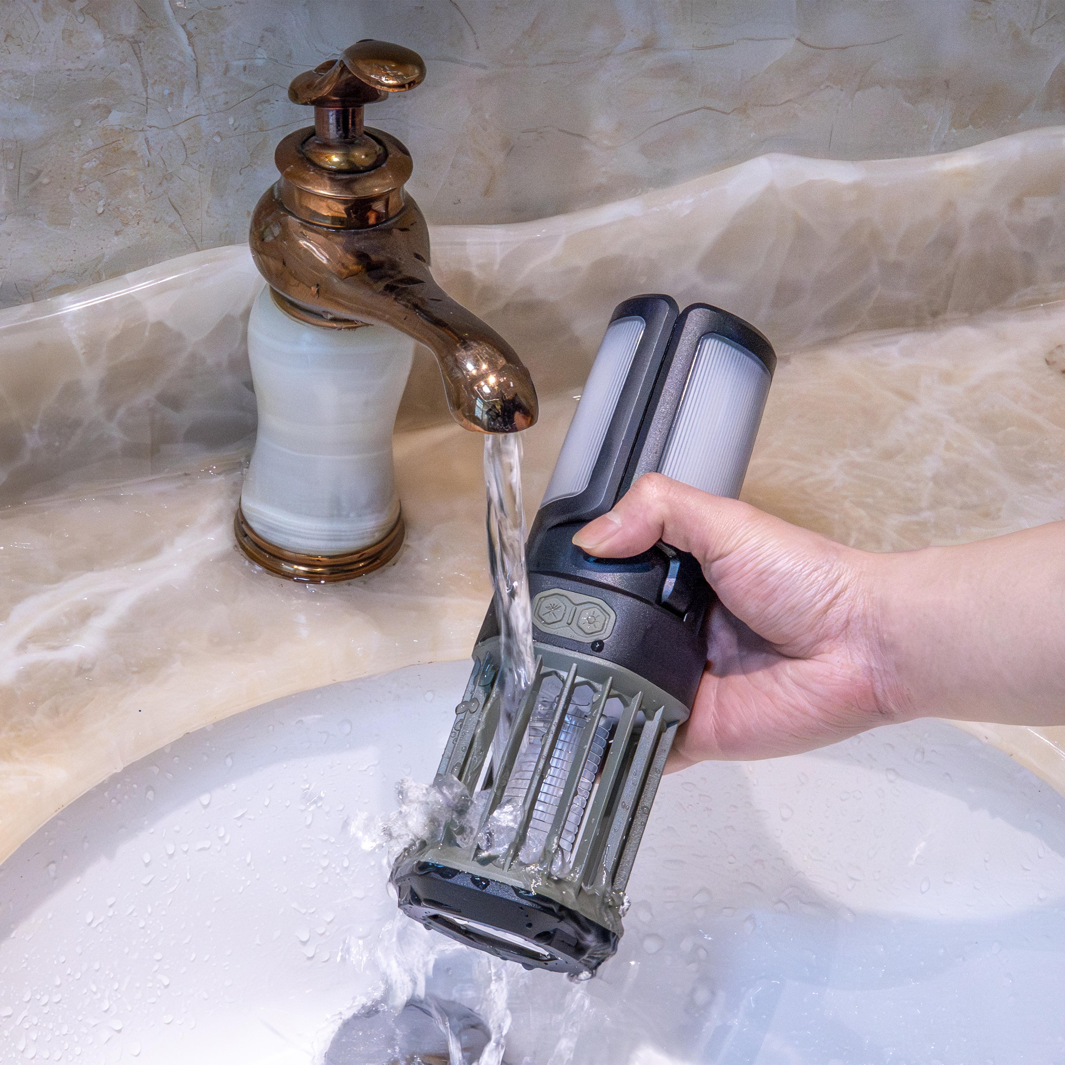 2-Pack Camping Lantern – 3 Color Temperatures (White/Warm/Red), Mosquito Repellent & Light Combo, 3000mAh Long Battery, Adjustable Multi-Angle Head, IPX6 Waterproof, Lightweight Hanging Hook for Outdoor & Home Swivel Headrest Chair