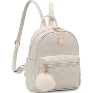 Girls Fashion Mini Backpack Purse Small Cute Plaid Leather Women Backpacks Little Bag ()