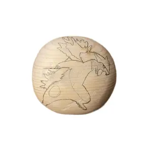 Wood Burned Zyn Pouch Holder - Unique Design with Heart-Shaped Outline and Natural Wood Finish