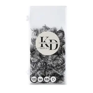 1000pcs Premade Fans Eyelash Extensions - 12D Handmade Volume Lashes | C/D Curl - Thickness 0.05 | 10-17mm Length | KaydiniLashes Extension Supplies (Packaging May Vary) (12D-0.05-D, 10mm)