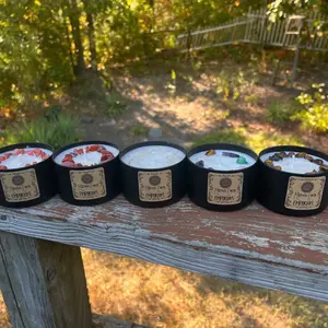 8oz. Nag Champa Soy Candle//Matte Black Collection