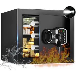 1.3 Cub Small Fireproof Safe for ,  Anti- Fire Proof Safe Box with Spare , Programmable Keypad and  System, Digital Fireproof and  Safes for Document