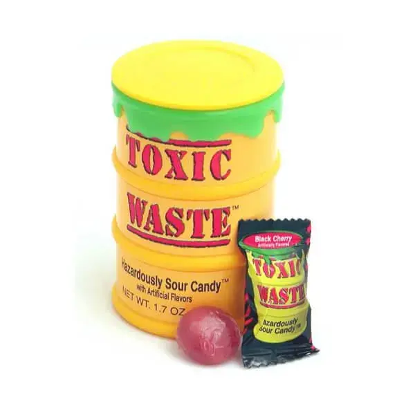 Toxic Waste Sour Candy Drums: 12-Piece Display Toxic Waste Sour Candy Drums: 12-Piece Display