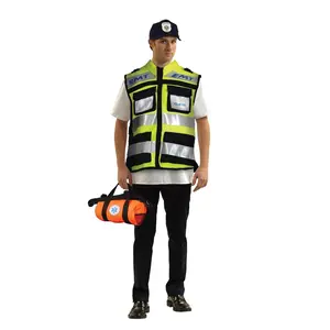 EMT Costume For Adults | Costume Vest with Cap & First Responder Duffle Bag - Role Play Outfit for Purim & Paramedic Dress Up