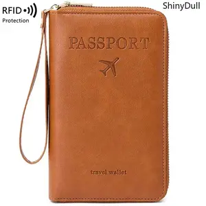 Simple Plain Passport Cases, Multi-functional Zipper Travel Card Holder, RFID Blocking Card Holder, Fashion Travel Accessories, Travel Essentials