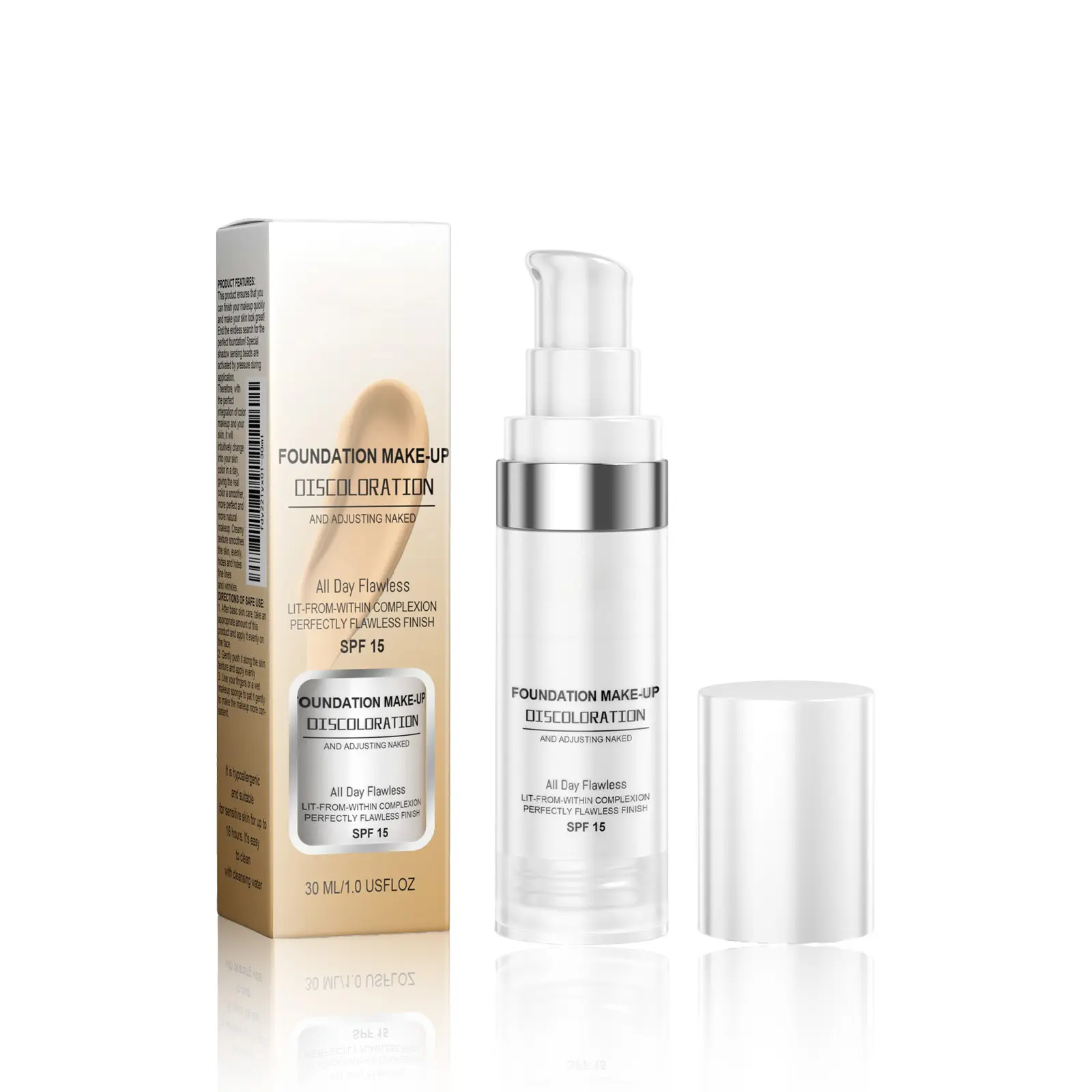 Concealing Color-Changing Foundation Liquid, Temperature-Sensitive Clear Moisturizer, Brightens Skin Tone, Advanced Flawless Skin Barrier Fusion