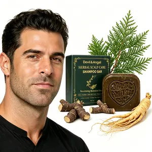 Men's Shampoo - Natural Herbal Shampoo - Men's Deep Cleansing Nourishing Shampoo - Moisturizing, Dark Glowing, Soothing, and Sustainable Cleansing Solution Hair Conditioner