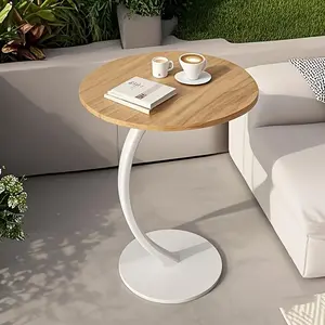 Small round coffee table, space-saving & stable side table - Ideal for small apartments/rental homes as both coffee and side table - Round casual coffee table for living room