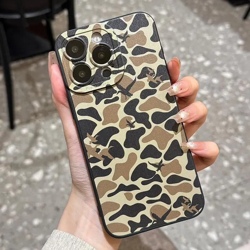 Camouflage Pattern Phone Case, Decorative Phone Protector Cover, Phone Accessories Compatible with iPhone 16 15 14 13 12 Pro Max