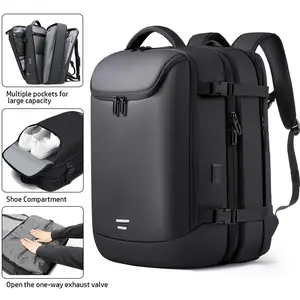 Business Casual Expandable Backpack, Large Capacity Laptop Bag with Anti-Theft Vacuum Compression, Multiple Compartments & Adjustable Straps - Durable Travel Backpack for Commuting, Airline Travel, & Travel Backpacks with Secure Zipper Closures