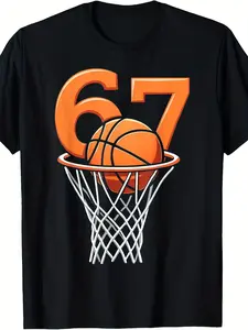 Men'S Six Seven 6-7 Basketball Meme T-Shirt - 67 N