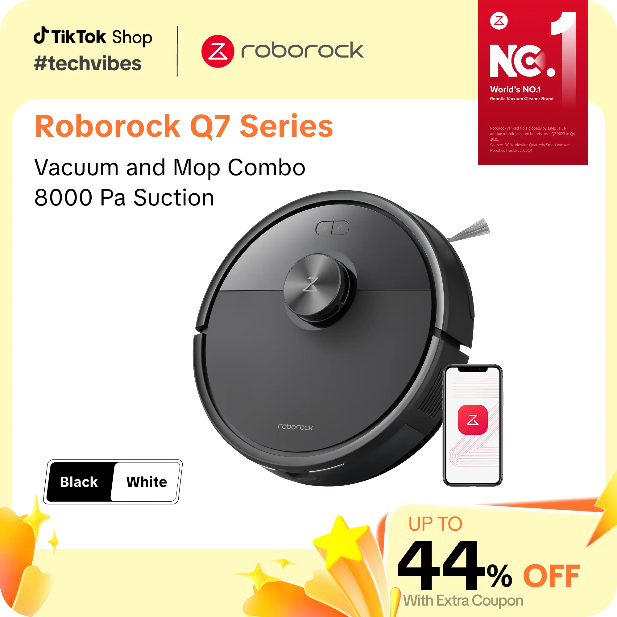 [SaleLink] Roborock Q7 Series Robot Vacuum and Mop Combo (Q7 L5), LiDAR Navigation, Pet Hair, Automatic Vacuum Cleaner for Home Robot, Self-Charging Robotic Vacuum Cleaning, APP-Controlled Mopping #TikTokShopFallDealsForYou #TechVibes
