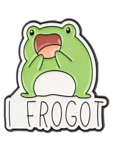 Cute Frog Brooch Pin Clip, Cartoon Animal Design Badge, Unisex Fashion Accessory for All Seasons, Perfect Party Gift