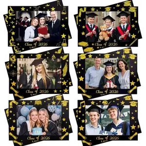 24 Pack Class of  Graduation Photo Frames – 4.7x7 Inches Paper Picture Frames, Desktop Standing Frames for Graduation Ceremonies & New Year Party Decorations**