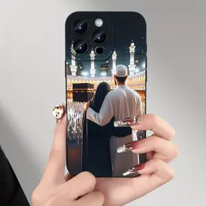 Muslim Valentine'S Day Couple Phone Case for Iphone Models 7 Through 16 Plus, Pro, Max, And Mini, Fashionable And Trendy, Stylish And, Perfect Gift for Holidays Or Birthdays.