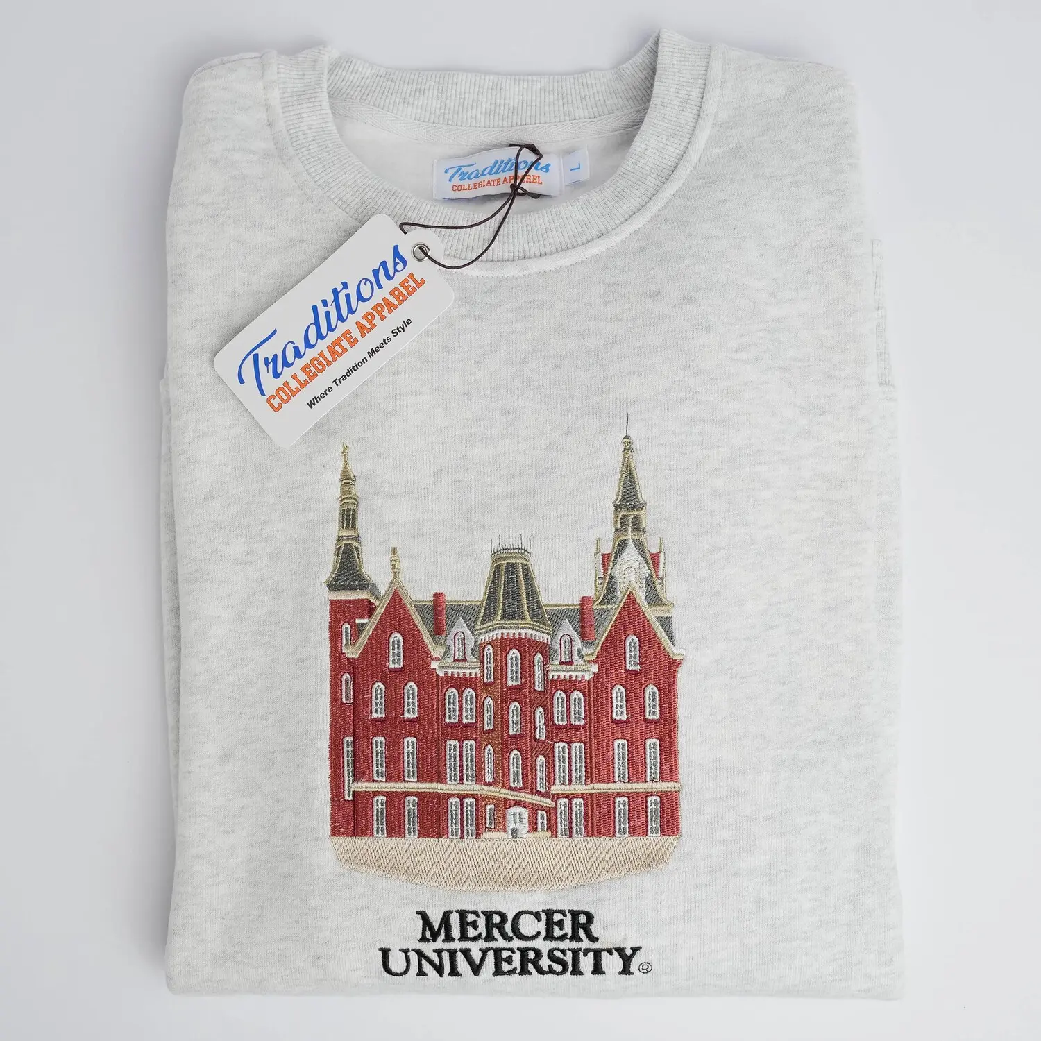 Mercer University Crewneck, Embroidered Sweatshirt