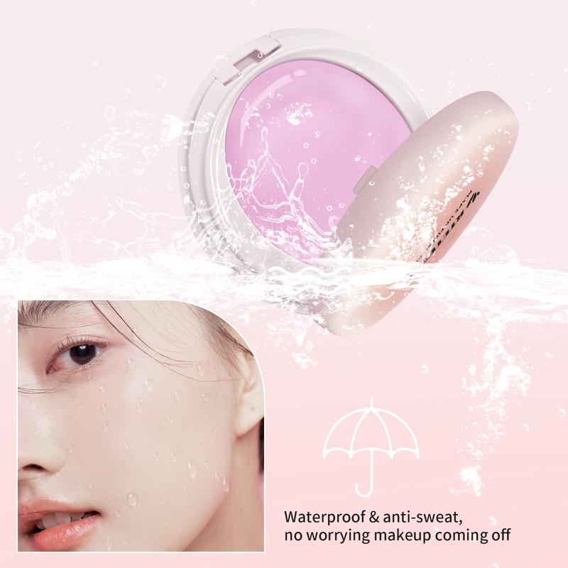 RTETETOK Makeup Setting Cream Oil Control Waterproof Matte Long-lasting Flawless Facial Makeup with Mirror Non-Lossing Powder Silky Cosmetic Smooth