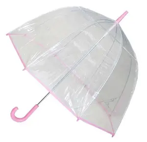 Conch Umbrellas 1265AXPink Bubble Clear Umbrella- Dome Shape Clear Umbrella