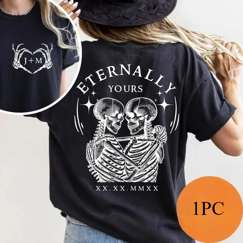 Eternally Yours Custom Couples Unisex Shirts, Til Death Do Us Part Matching His and Hers T-Shirts, Couples Anniversary Shirts
