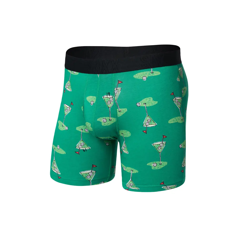 SAXX Mens Droptemp Cooling Cotton 6 Inch Boxer Briefs Casual Casual - Green