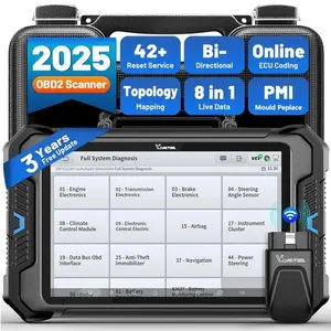 Vdiagtool VD80BT Auto All System Diagnostic Tool Bi-Directional ECU Coding OBD2 8-Inch Touch Screen Voltage Monitor 42+ Reset Service Transmission