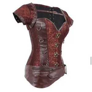 Gothic beauty Corset Retro Brocade Abdominal Control With Steel Bone Waist Trimmer  Womenswear Tube Comfort Lady Underwear sexy comfort