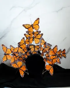 Monarch Butterfly Crown: Festival Headpiece Fascinator