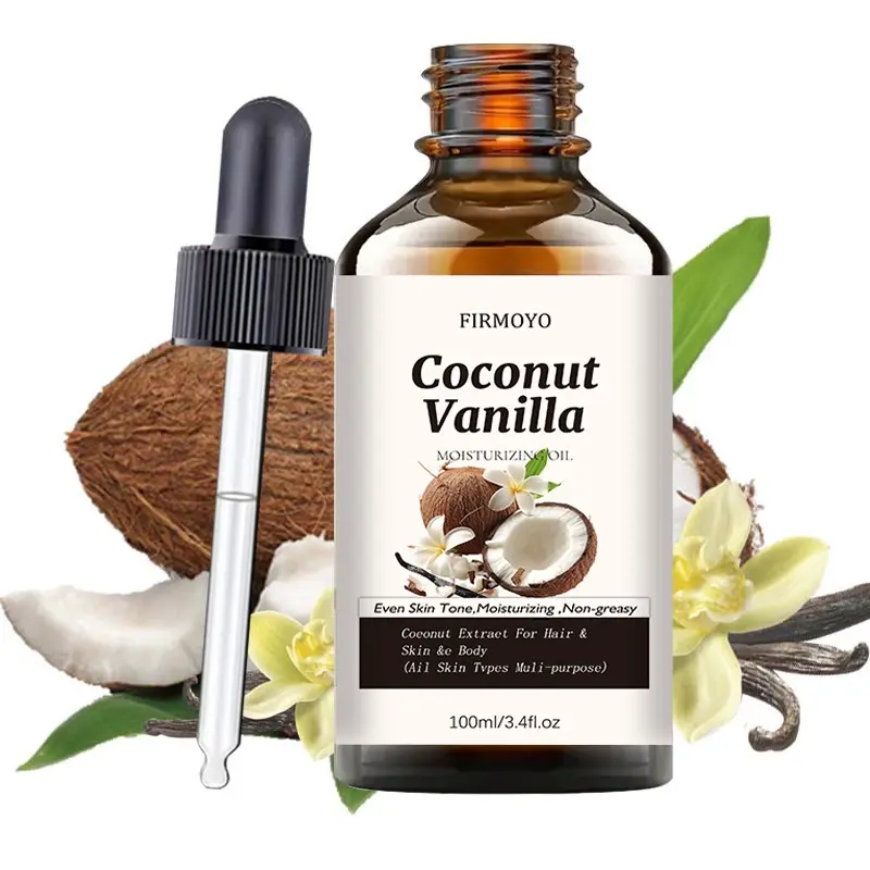 Coconut Vanilla Essential Oil 3.38 oz – Pure plant-based oil, suitable for light beige hair care, highly concentrated, long-lasting fragrance, hypoallergenic, Hydrating, moisturizing, suitable for all light beige hair types, Scent