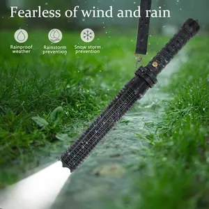 Flashlight Wolf Tooth Stick Telescopic Zoom Wide-Angle Charging Waterproof Long Range Camping Flashlights for flash light emergency power outage trekking poles Camping needs handheld Flashlight Hiking Essentials Survival Supplies