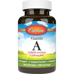 Carlson Laboratories Vitamin A 25,000 IU with Pectin 300 Softgels