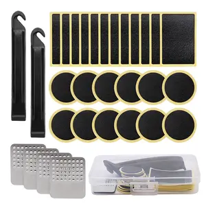 Glueless Bike Patch Repair Kit Tire Lever Fast Maintenance Tool Box for Bicycle Emergency Puncture Fix Supplies
