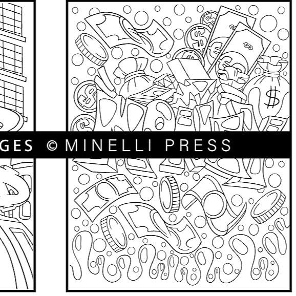 The Graffiti Art Coloring Book (Vol.1): Cool Graffiti Art Coloring Book for Adults and Teens With 40 Original Street Art Drawings,