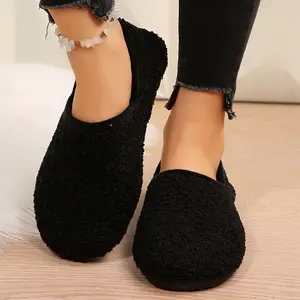 Cozy Women's Fleece Slippers Soft Fleece Lined Slip-On Indoor Outdoor House Shoes for Winter Springfresh