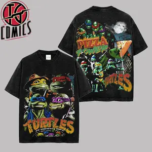 [IG] Teenage Mutant Ninja Turtles Graphic Premium Acid Washed Cotton T-Shirt (Made In US), TMNT Cartoon Graphic Tee, Vintage Ninja Turtles Fans Shirt, Comic Book Outfit, Gift For Hero Fans