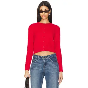 Frankies Bikinis Dudley Cable Knit Cardigan in Heartstrings