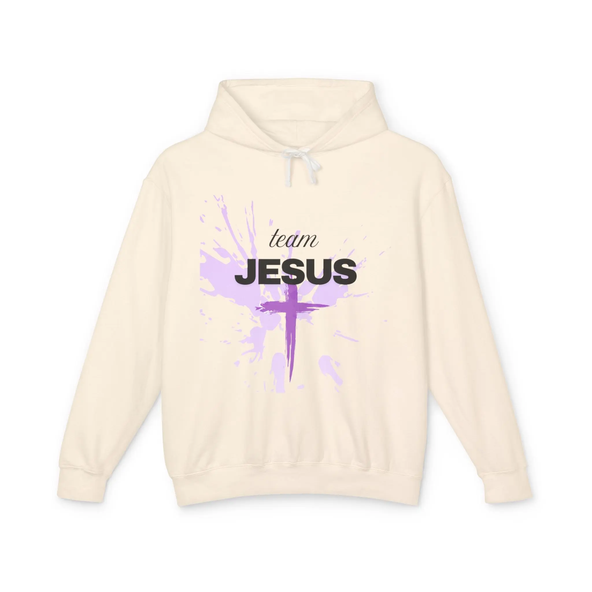 Team Jesus Hoodie - Unisex Lightweight Hooded Sweatshirt