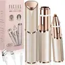 【2-in-1】USB Rechargeable Cordless Trimmer for Adults - Hypoallergenic Electric Facial Shaver, Nose Hair Remover, Eyebrow Trimmer with Instant Hair Removal, Pain-Free, Smooth Comfort, Lightweight, Lighted Design, At-Home Brows Maintenance