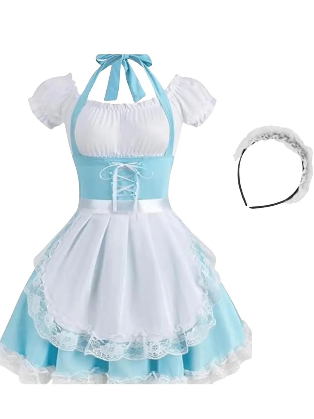 Women's Maid Costume Adult French Fancy Dress Costume Set