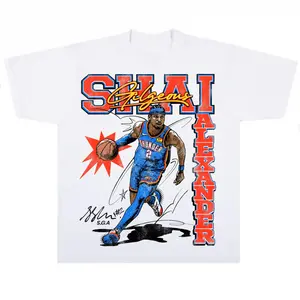 SGA Vintage Graphic T-Shirt  Fashionable and comfortable  Breathable and elastic  Basketball print merchandise  Unisex