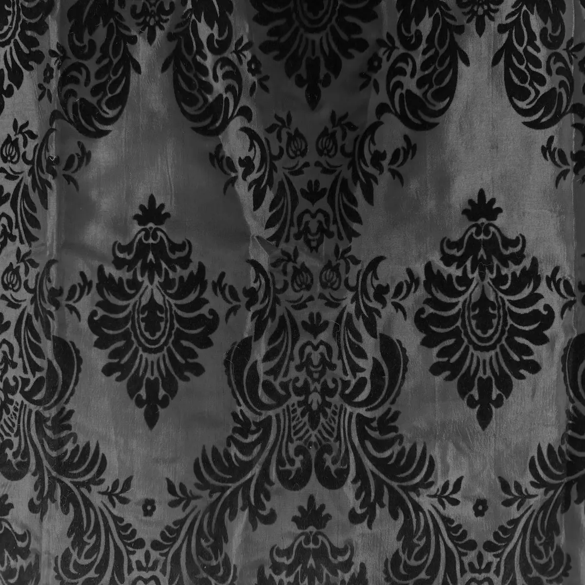 Damask Flocked Taffeta Fabric Damask Flocked Taffeta Fabric