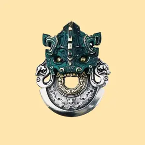 Taotie Talismanic Charm Pendant - Ferocious Wide-Mouth Beast Design, 360-Degree Wealth-Gathering Symbol, Evil Spirit-Warding, Taoist Priest-Consecrated Fashion Costume Jewelry Accessory summerwins,summerwins